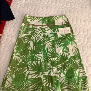 NAF NAF Tropical Green A-Line Skirt used great shape size 36
